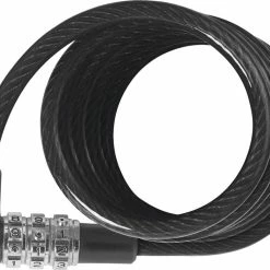 Abus 3506C/180 Black Spirallås M. Kode, Sort
