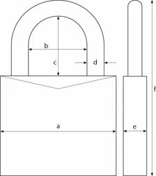 Abus Hængelås 65/15 Messing Bøjle. Blister 4 Abus Hængelås 65/15 Messing Bøjle. Blister - Billede 4