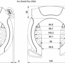 Abus Ringlås 5950 Pro Shield (VF) M/kæde Og Taske 5950 NR BK+6KS/100cm+ST5950 -Deals Cykelkurve Store abus ringlaas 5950 pro shield vf mkaede og taske 5950 nr bk6ks100cmst5950 6