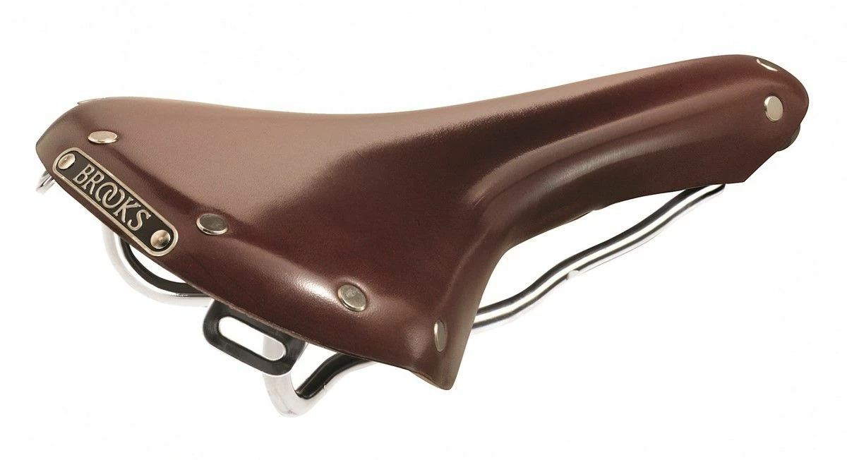 Brooks Shallow Antik Retro Læder Cykelsadel, Brun 1 Brooks Shallow Antik Retro Læder Cykelsadel, Brun