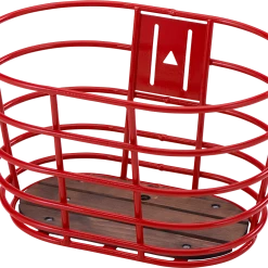 Cykelkurv Rød Norden Alu M/træbund 28"