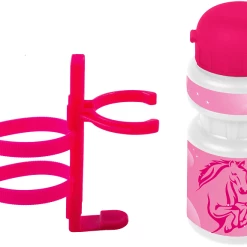 ECykelhjelm.dk Cykelkurv + Ringeklokke + Flaske M. Holder Med Hestemotiv -Deals Cykelkurve Store cykelsaet til boern 1