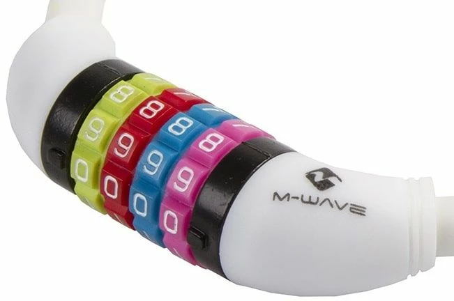 M-Wave DS 12.6,5 Cykellås Med Kode, Hvid 2 M-Wave DS 12.6,5 Cykellås Med Kode, Hvid - Billede 2