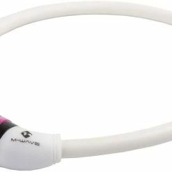 M-Wave DS 12.6,5 Cykellås Med Kode, Hvid