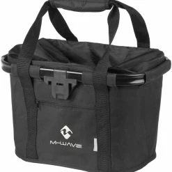 M-Wave Click On Foldbar Styrtaske, Sort(med Monterings Beslag)