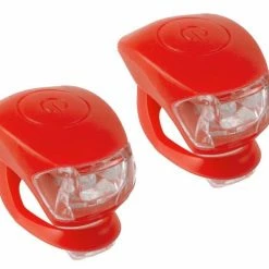 Mørk Orange M-wave LED Cykellygtesæt