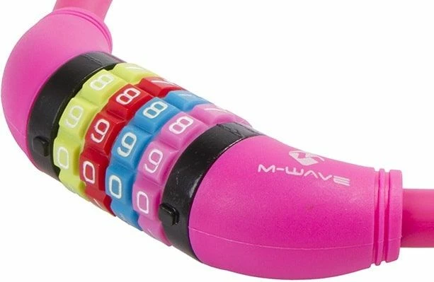 M-Wave DS 12.6,5 Cykellås Med Kode, Pink 2 M-Wave DS 12.6,5 Cykellås Med Kode, Pink - Billede 2