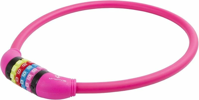 M-Wave DS 12.6,5 Cykellås Med Kode, Pink 1 M-Wave DS 12.6,5 Cykellås Med Kode, Pink