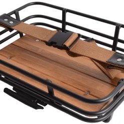 Atran Retro AVS Cykelkurv Med Rem Og Træbund, 29 X 40 X 7 Cm, 23L