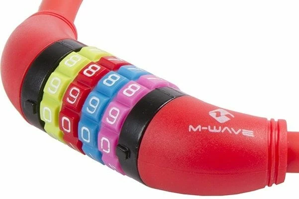 M-Wave DS 12.6,5 Cykellås Med Kode, Rød 2 M-Wave DS 12.6,5 Cykellås Med Kode, Rød - Billede 2