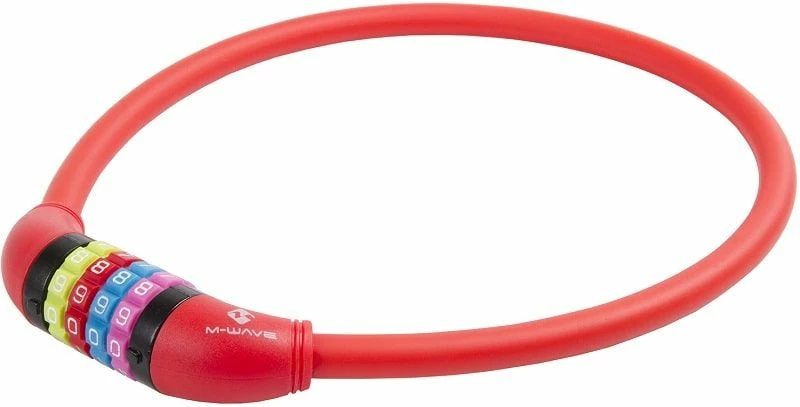 M-Wave DS 12.6,5 Cykellås Med Kode, Rød 1 M-Wave DS 12.6,5 Cykellås Med Kode, Rød