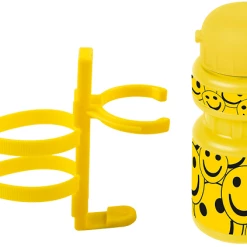 ECykelhjelm.dk Cykelkurv + Ringeklokke + Flaske M. Holder Med Smileys -Deals Cykelkurve Store smiley cykelsaet til boern 1
